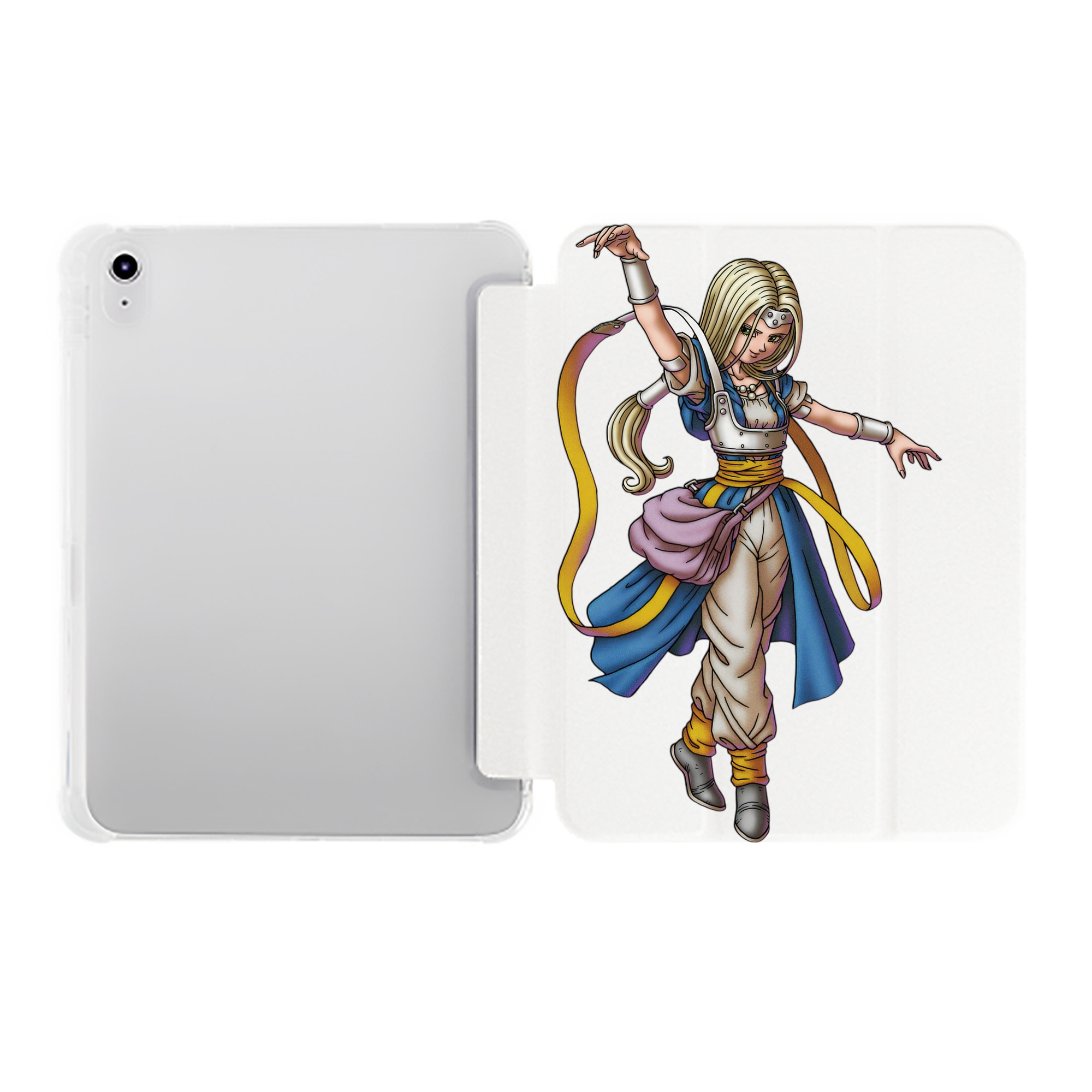 （画像用） ドラゴンクエスト Doragon Kuesuto Dragon Quest IPad ケース ペン収納付き 三つ折りスタンド PUレザー×シリコン 対応機種9.5/10.5/10.9インチ
